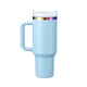 Pastel Blue to Iridescent Glow in the Dark Stainless Steel Tumbler with Handle (1,18 L)