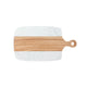 White Marble and Wood Cutting Board with Handle (1pcs)