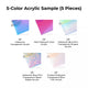 3mm Iridescent Acrylic Sample Set (5pcs)