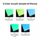 3mm Glow in the Dark Acrylic Sample Set (5pcs)