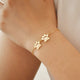Gold Stainless Steel Dog Paw Bracelet (3pcs)