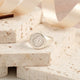 925 Silver Oval Signet Rings (3pcs)