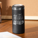 Black to Silver Slim Can Cooler (12oz)