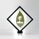 Black Floating Frame with Stand (2pcs) 17,8 × 17,8 cm