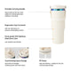 Deep Blue to Iridescent Stainless Steel Tumbler with Handle and Straw (0,89 L)
