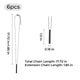 Black Stainless Steel Vertical Bar Necklace (6pcs)