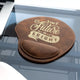 Dark Brown to Gold Laserable PU Mouse Pad with Wrist Support