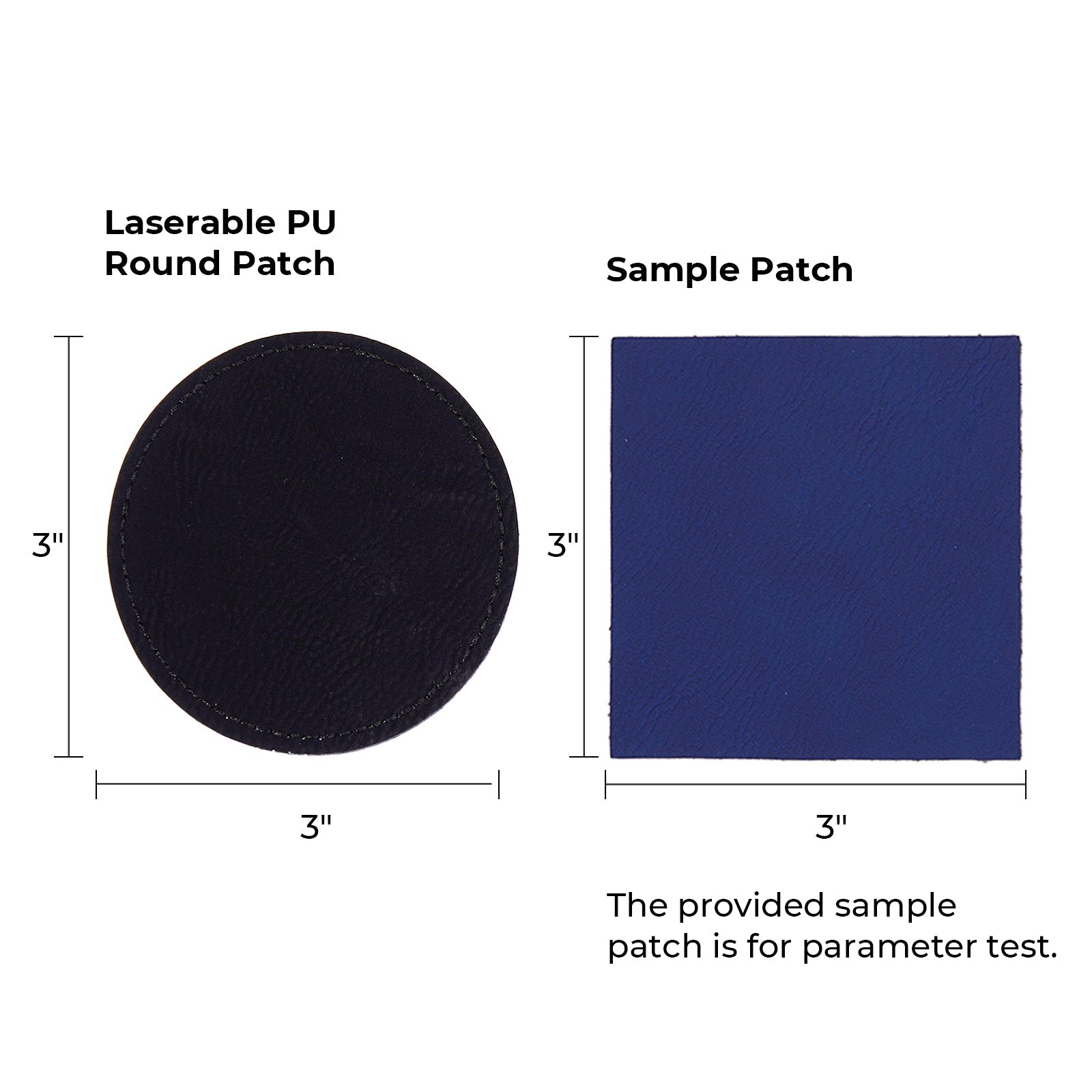 Laserable PU Round Patch (10pcs)