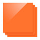 3mm Orange Opaque Glossy Acrylic Sheet(3pcs)-YAC024