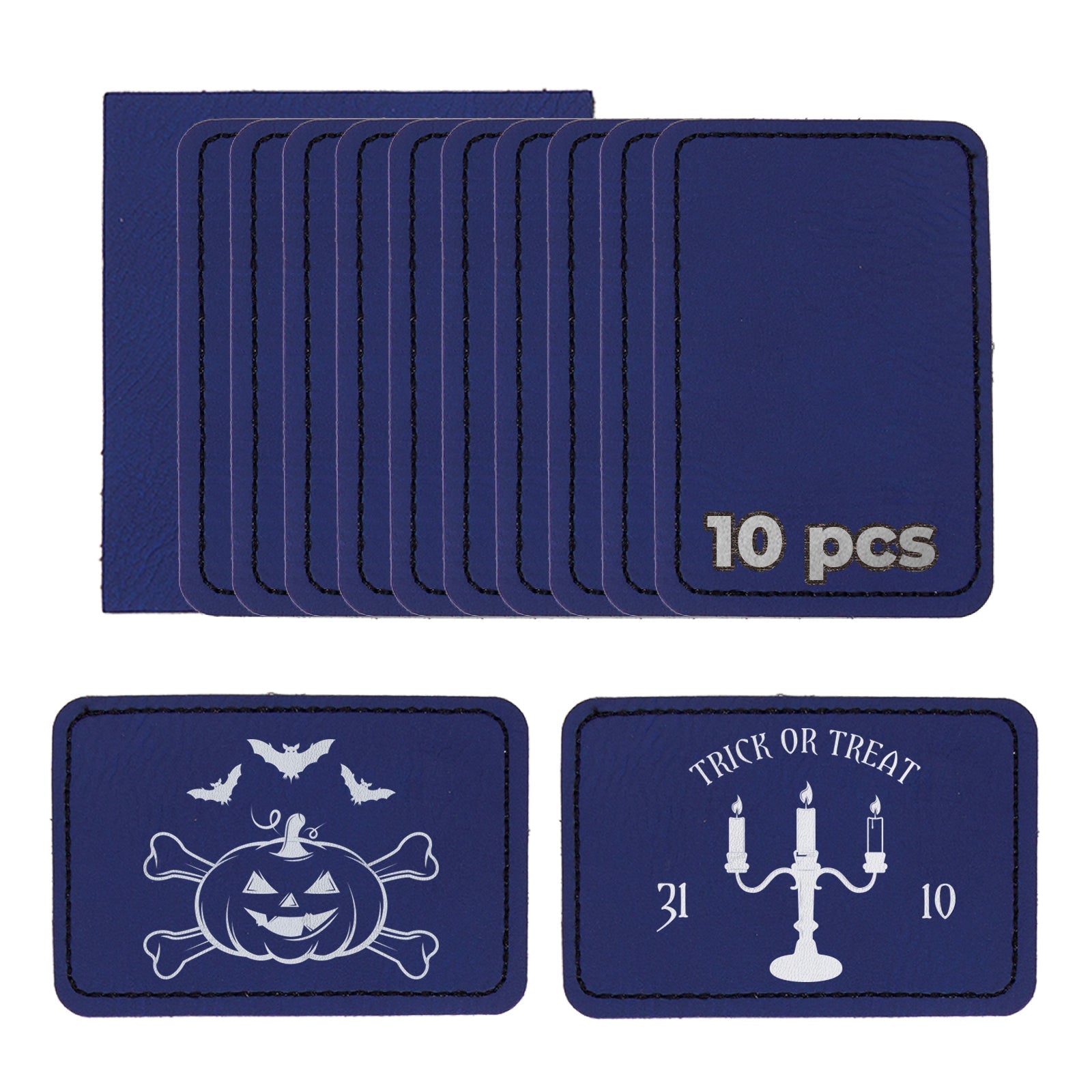 Laserable Leatherette Rectangular Patch (10pcs)