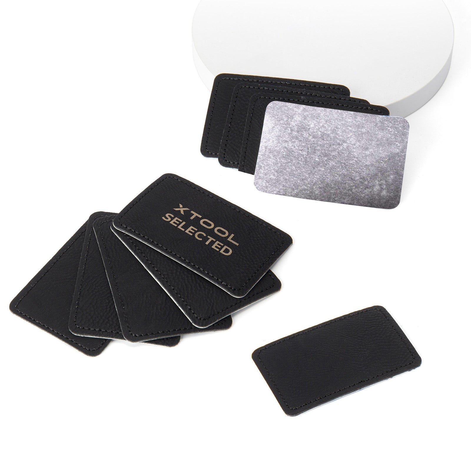 Rectangular Laserable PU Iron-on Patch (10pcs)