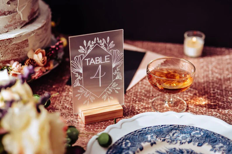 The 12 Unique Wedding Table Number Design Ideas