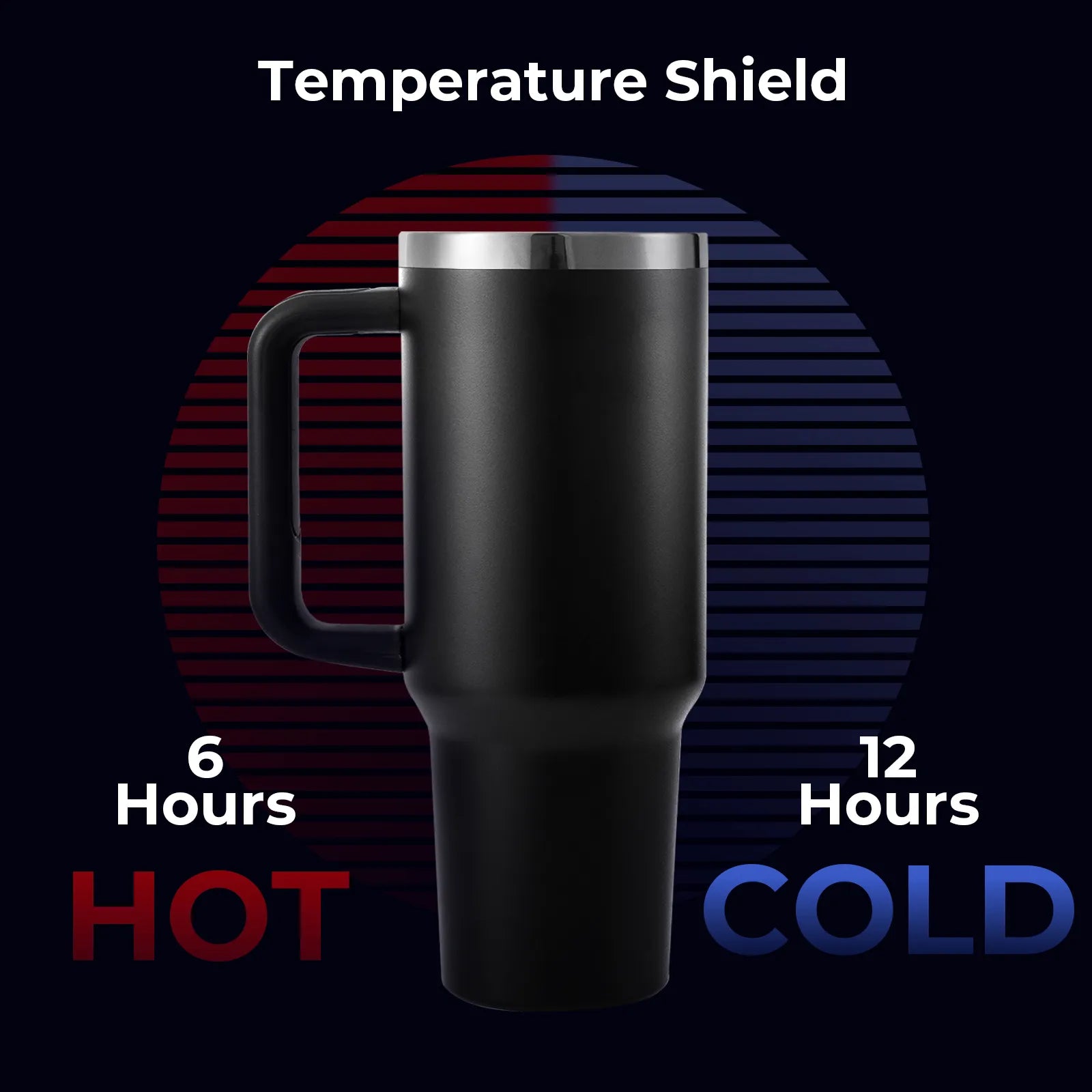 Vaso de acero inoxidable de color rosa iridiscente con asa extraíble (40 oz)