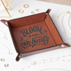 Vintage Brown to Black Laserable PU Leather Tray (1pcs)