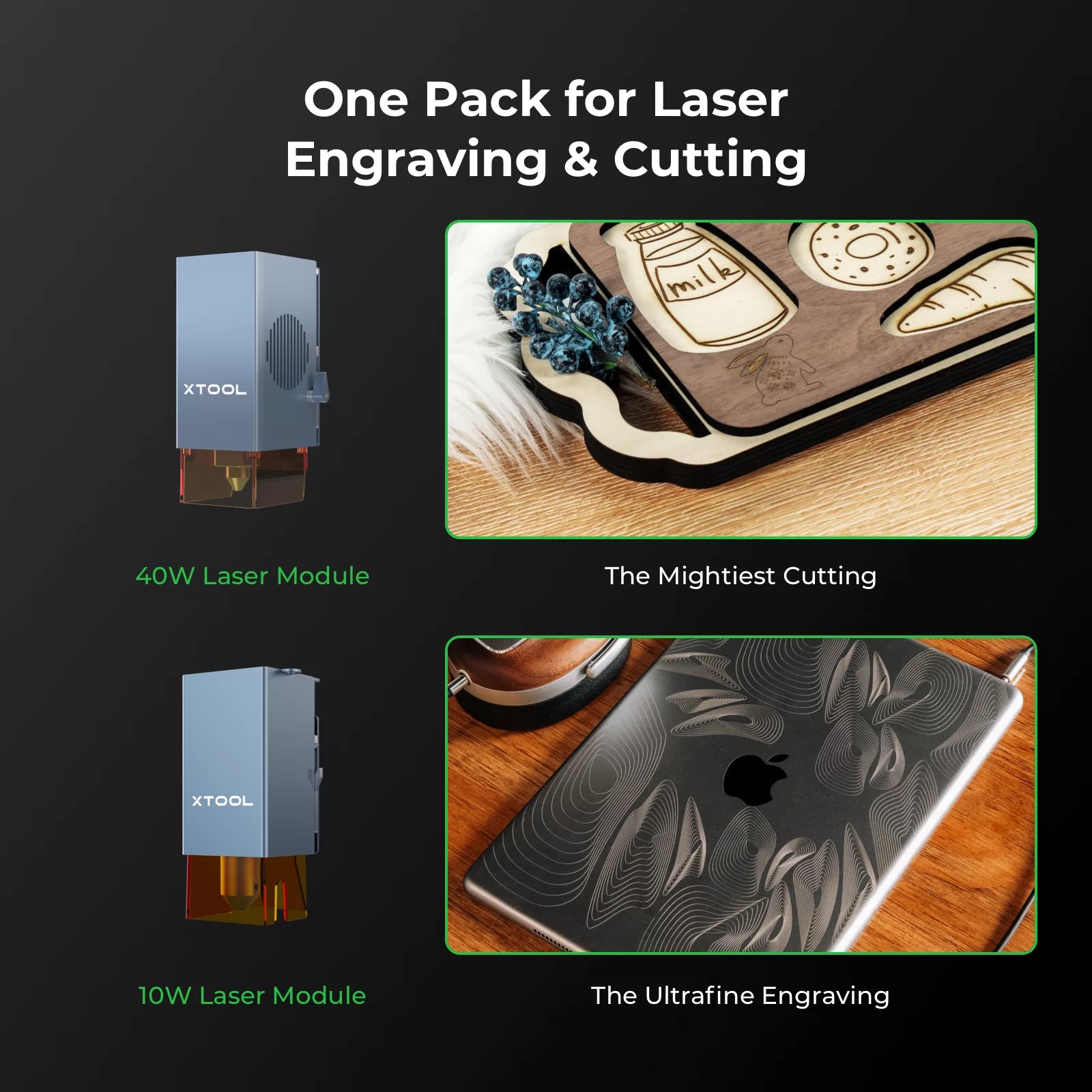 xTool D1 Pro 40W Laser Cutting Bundle
