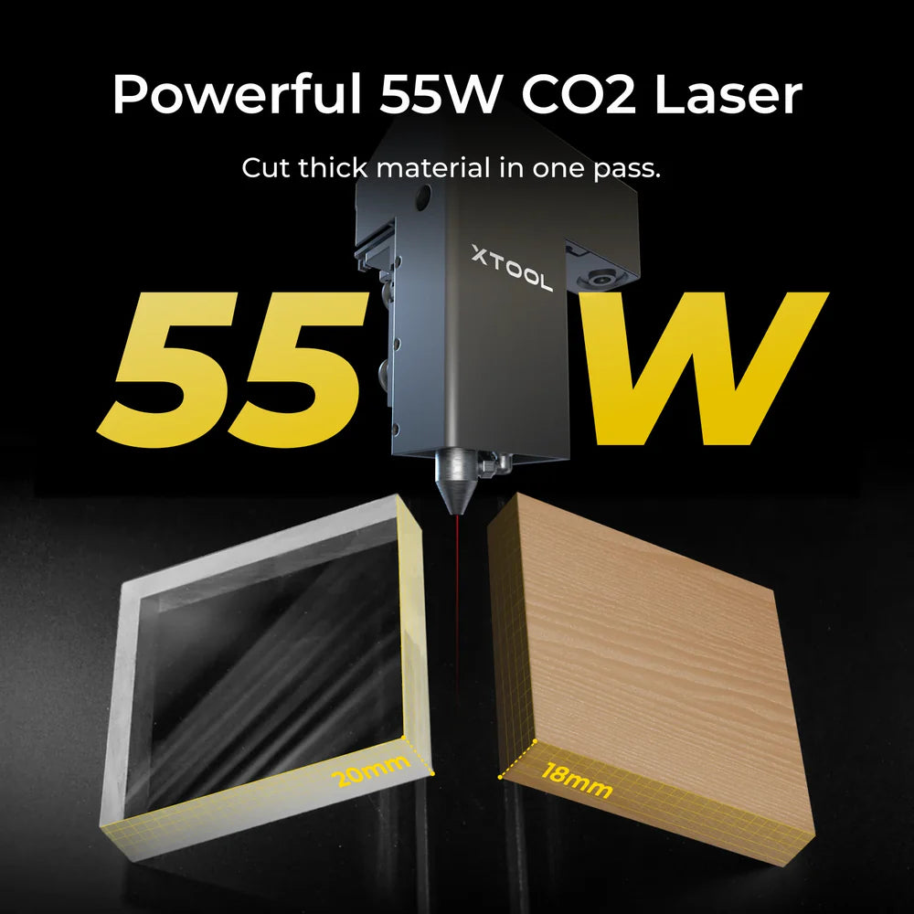 Xtool P2 veelzijdige en slimme desktop 55W CO2 laser Cutter