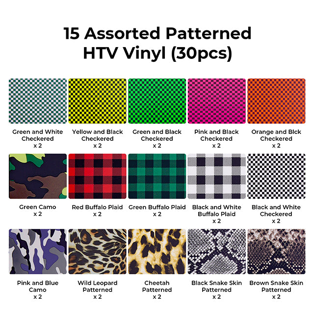 Patterned Heat Transfer Patterned Heat Transfer Vinyl (30pcs)