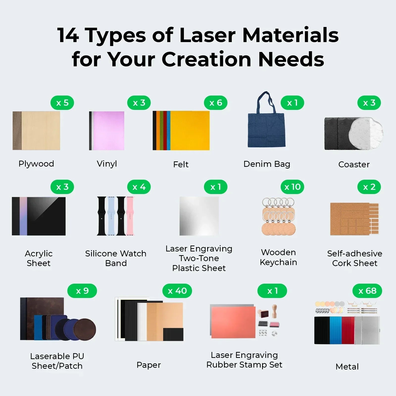 Ultimate Laser Material Kit (159pcs)