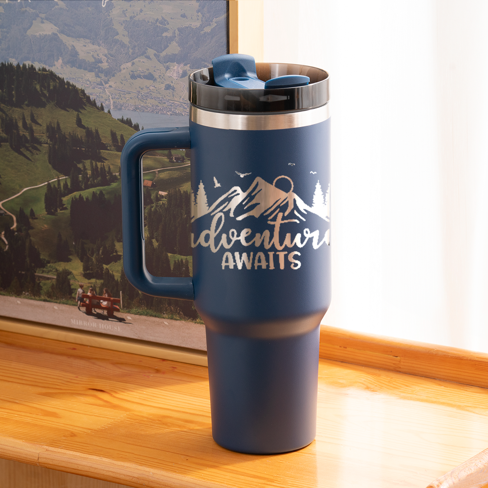 Stainless Steel Tumbler with Handle (40oz)