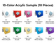 3.2 mm Mirror Acrylic Sample Set (10 pcs)