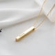 Stainless Steel Gold Vertical Bar Necklace (6pcs)