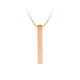 Stainless Steel Rose Gold Vertical Bar Necklace (6pcs)