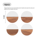 Round White Marble and Wood Coasters (4pcs)