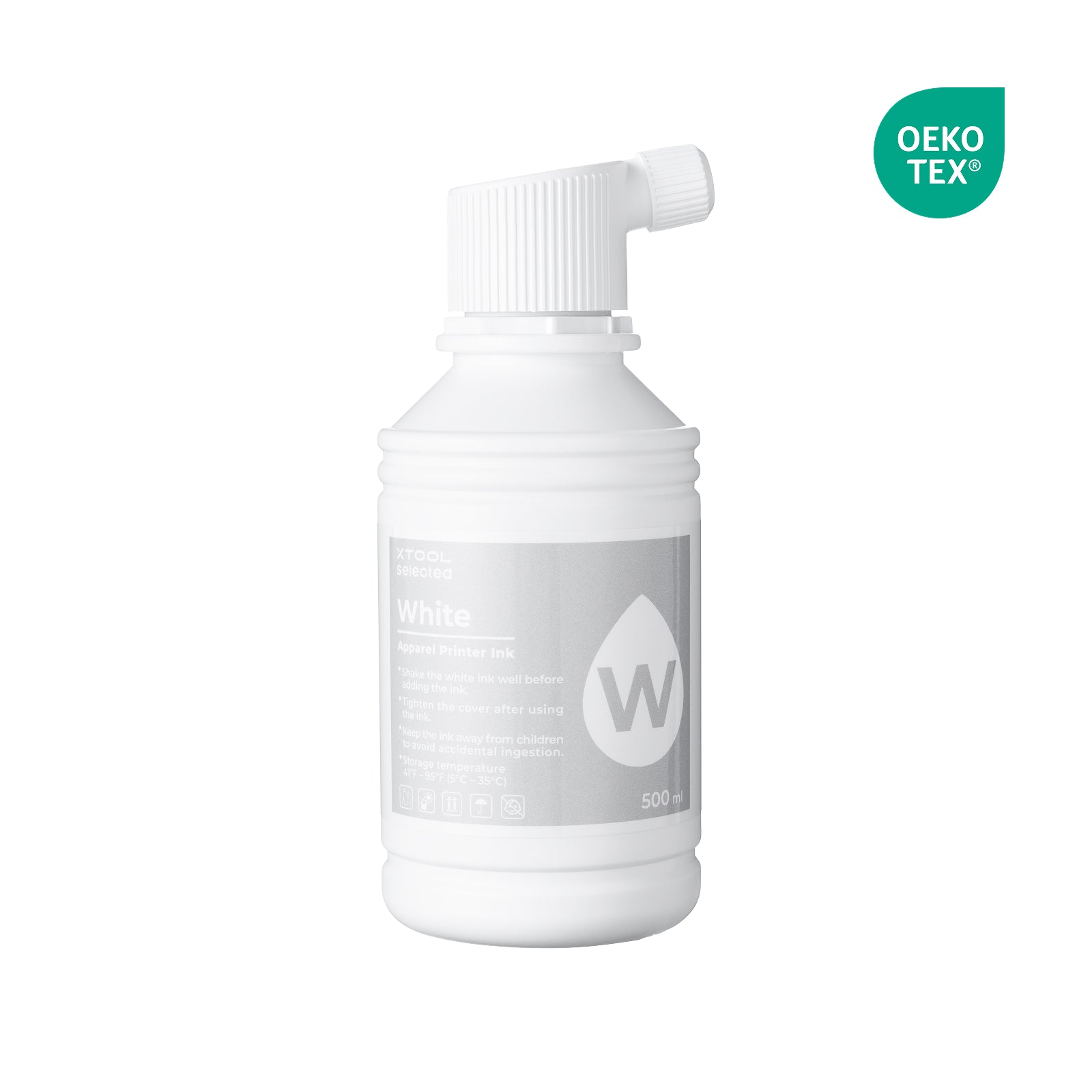 xTool Selected Apparel Printer White Ink (500ml)