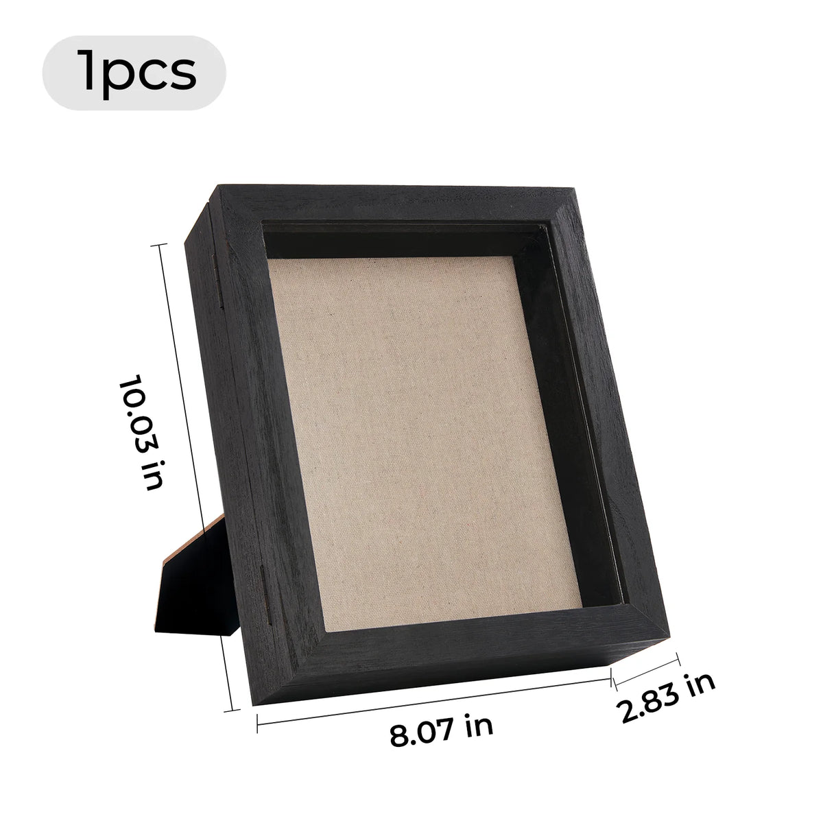 MCS Cornice Shadow Box Con Lino, 40x50 Cm - Nero
