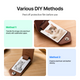 Assorted-Color PU Leather Keychain Holder with Sublimation Aluminum Sheet  (6pcs)