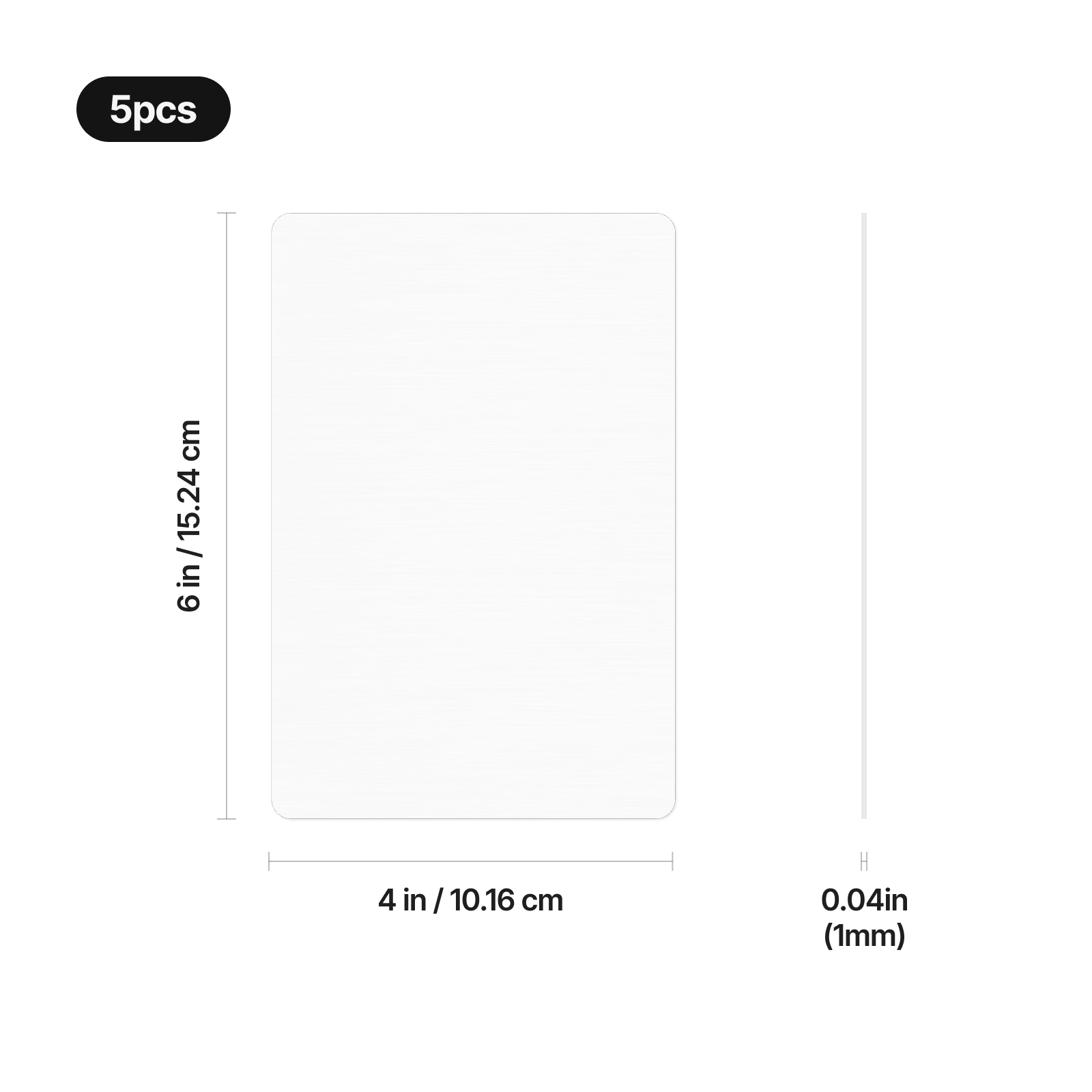 Blank metal sublimation sign 5pcs 04