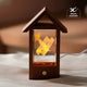 xTool Selected House-Shaped Sapele Wood LED Light Base for K9 Rectangle Crystal