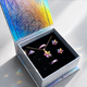 Iridescent Silver Gift Box with Jewelry Foam Insert (3pcs)