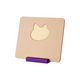 Matte Gold Metal Award Plaque with Cat Mirror Center and Purple Base (1pcs)