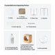 Square Beech Wood LED Light Base with Round Opening for K9 Crystal Ball