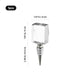 Rectangular Beveled-Edge K9 Crystal with Stainless Steel Wine Stopper (2pcs)