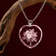 Pink Heart-Shape K5 Crystal Necklace (2pcs)