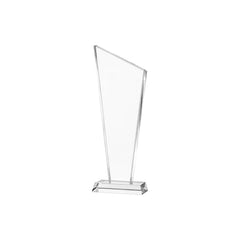 Slanted edge ultra clear crystal trophy 01 medium