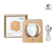 Square Beech Wood LED Light Base with Round Opening for K9 Crystal Ball