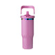 Stainless Steel Tumbler with Handle and Straw (30oz)