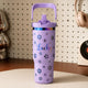 Stainless Steel Tumbler with Handle and Straw (30oz)