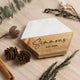 Hexagon White Marble and Wood Coasters (4pcs)