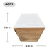 Hexagon White Marble and Wood Coasters (4pcs)