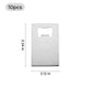 Silver Credit Card Bottle Opener (10pcs)