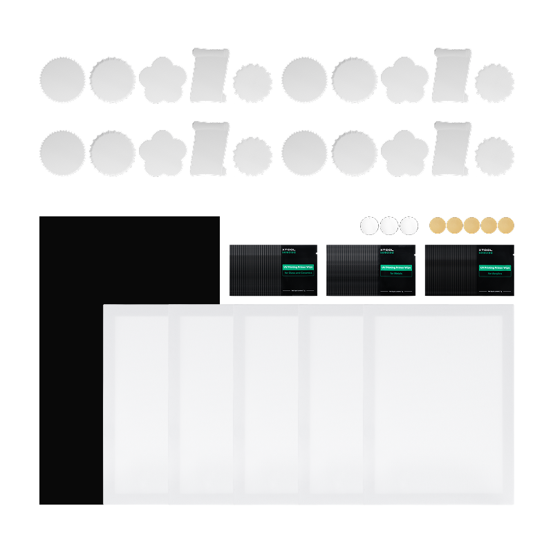 Xtool selected  uv printable materials package for o1 omni 01