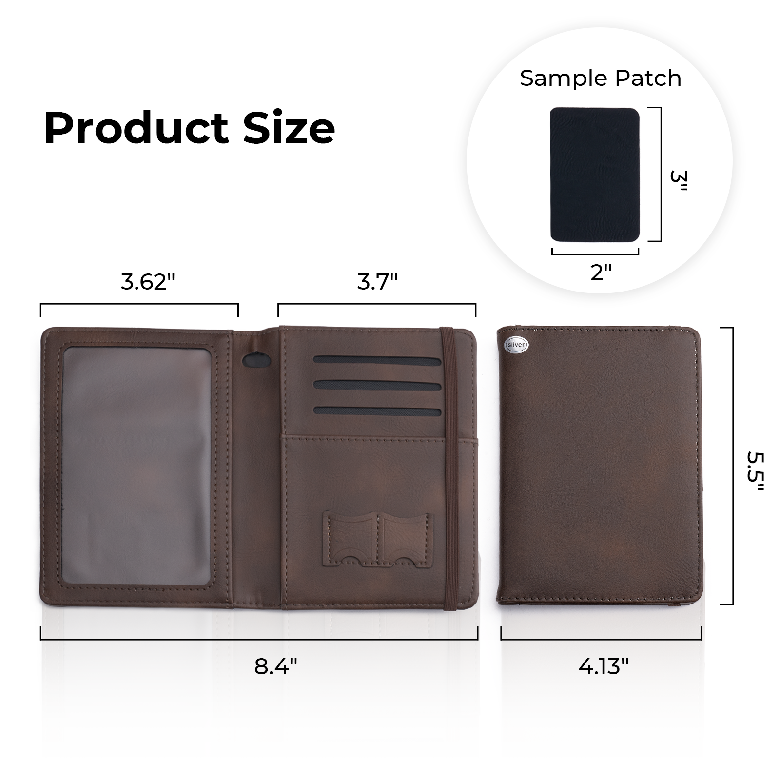 Laserable PU Patch Passport Holder