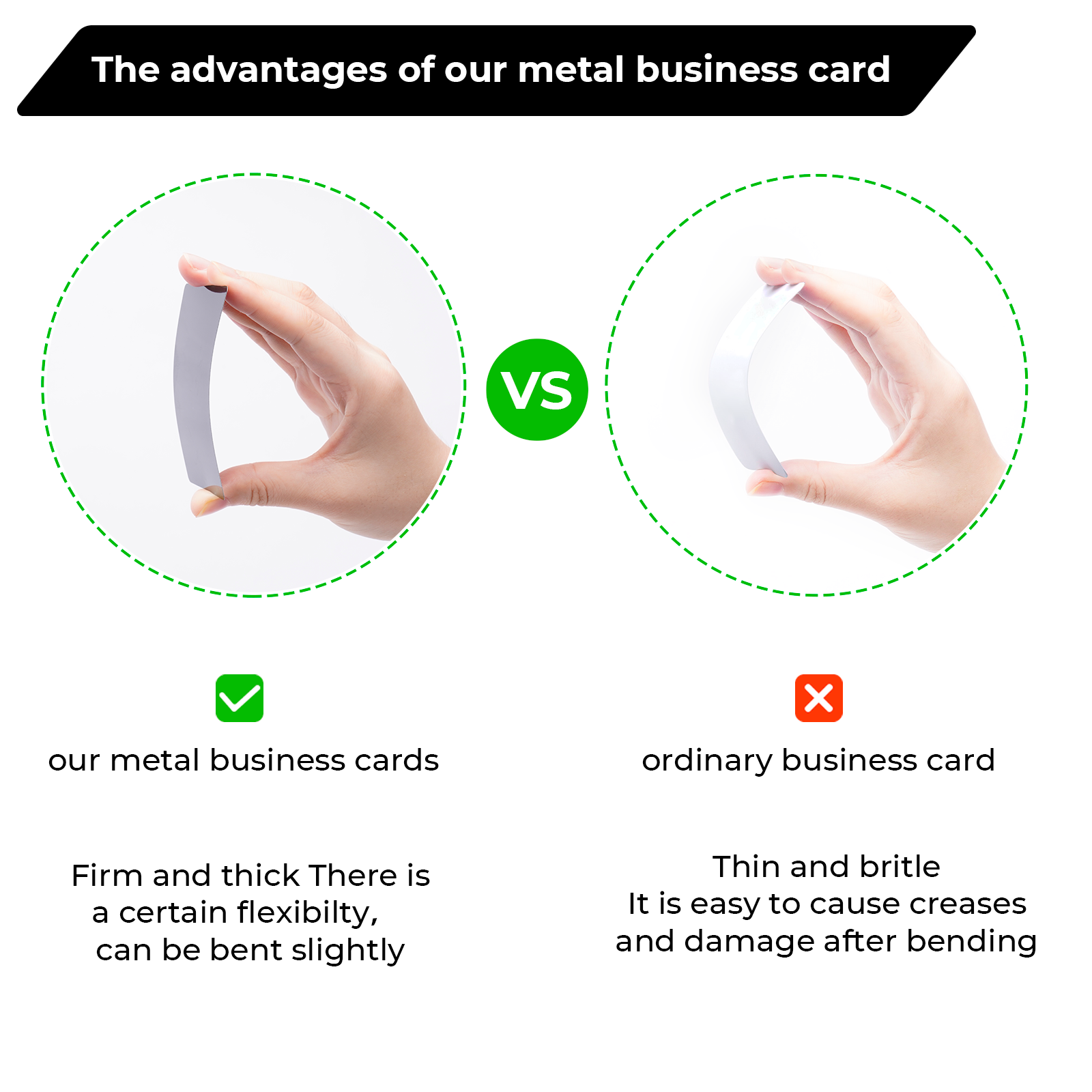Blue Metal Business Cards (60pcs)