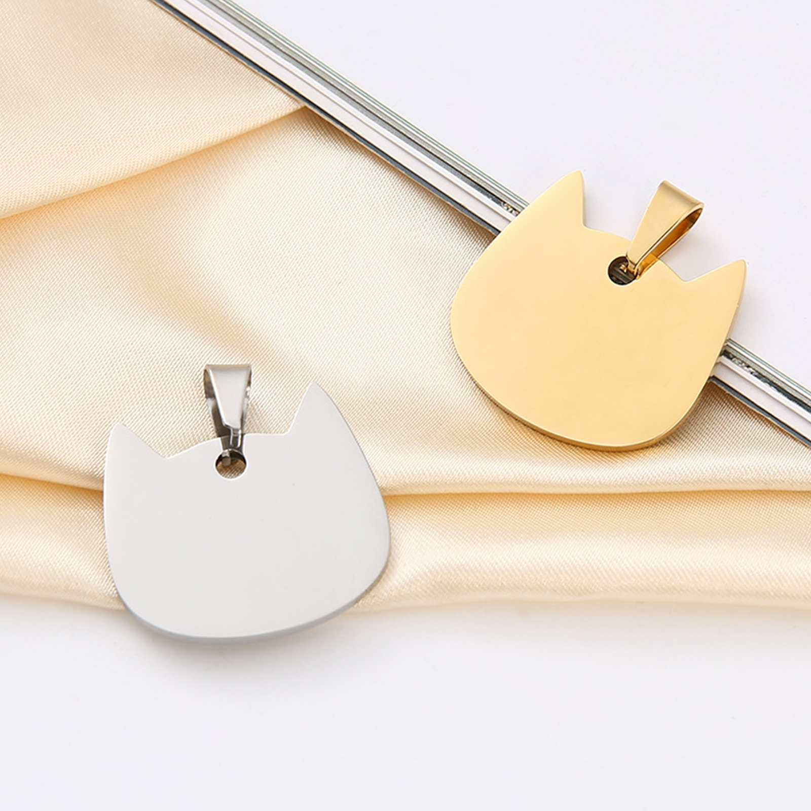 Stainless Steel Cat Tag (10pcs)