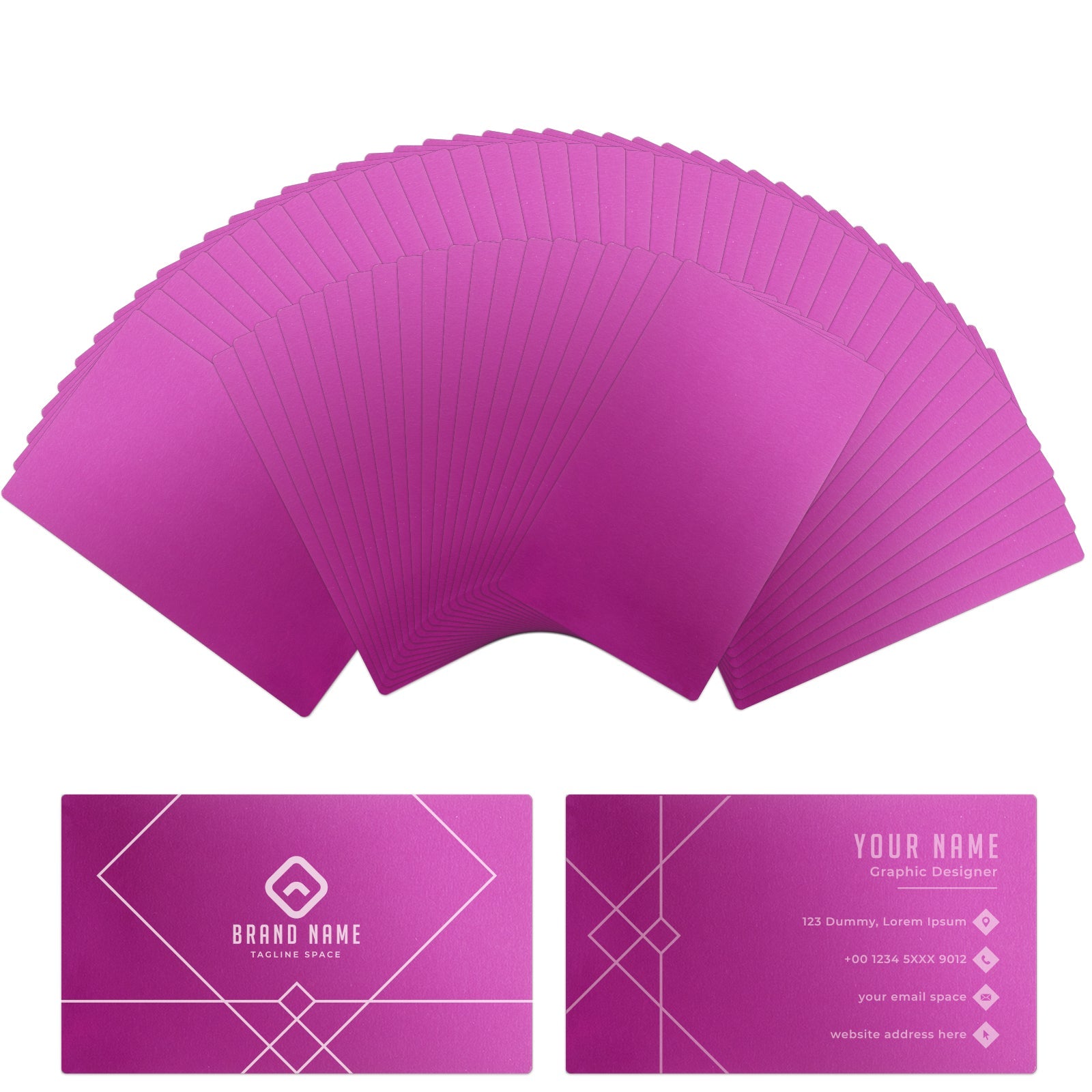 Purple Metal Business Cards (60pcs)