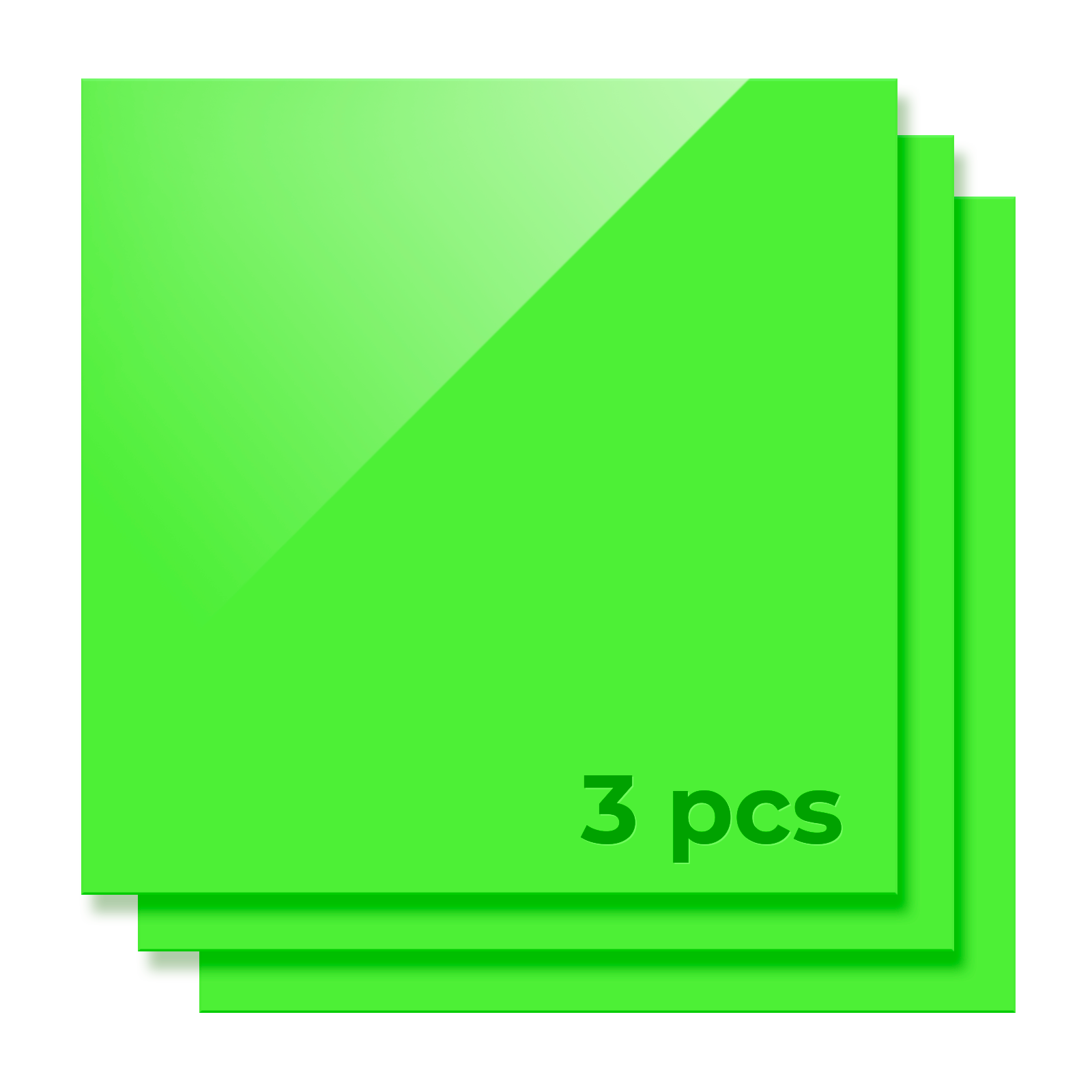 3mm Grass Green Opaque Glossy Acrylic Sheet (3pcs)-YAC004